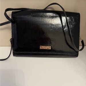 Kate Spade Glossy Black Crossbody Bag